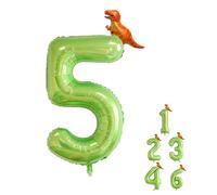 Ballon 5ème anniversaire, ballon gonflable 5 avec dinosaure, vert 5, ballons 5e anniversaire, ballons anniversaire 5, ballons d'anniversaire 5, ballons chiffres, ballon 5 anniversaire pour fête