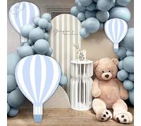 Ballon à Air chaud découpe toile de fond 18/24/36 pouces bleu ballon à Air chaud forme mosaïque conseil pour bébé douche anniversaire baptême fête décor Pink Air Balloon