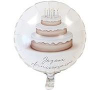 ballon aluminium anniversaire douceur 45cm - générique aa2805 Gris G