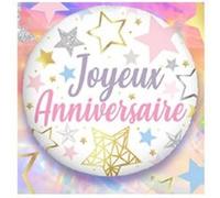ballon aluminium anniversaire étoile 45cm - cda 36500-6 Multicolore G