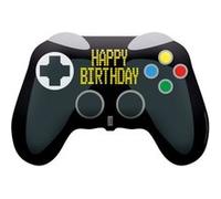 ballon aluminium anniversaire manette 77x52cm noir - générique 9917264 Noir G