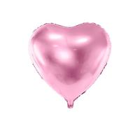 Ballon Aluminium C¿Ur Rose Pâle Métallisé 45 Cm Rose