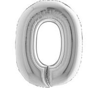 ballon aluminium chiffre 0 102cm argent - grabo 090s-p Gris G