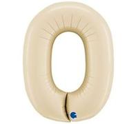 ballon aluminium chiffre 0 102cm beige - générique 400000scr-p
