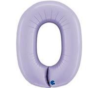 ballon aluminium chiffre 0 102cm lilas - générique 400000sl-p