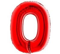 ballon aluminium chiffre 0 102cm rouge - grabo 080r-p Rouge G