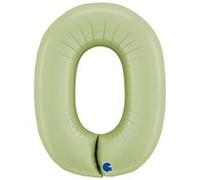 ballon aluminium chiffre 0 102cm vert olive - générique 400000sogr-p