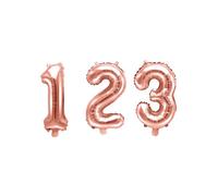 Ballon aluminium chiffre 0 - Mixte - 36 cm - Rose gold - Gonflable à l'hélium - Décoration anniversaire