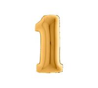 ballon aluminium chiffre 1 102cm or - grabo 021g-p Jaune G