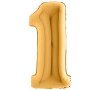 ballon aluminium chiffre 1 102cm or - grabo 021g-p Jaune G