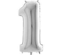 Ballon Aluminium Chiffre 1 Argent 26 66 Cm Grabo Balloons® - Argent argent G