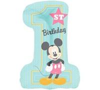 ballon aluminium chiffre 1 mickey 48x71cm bleu - 9916551
