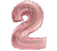ballon aluminium chiffre 2 36cm or rose - surprisez vous balm0rg02 Rose G
