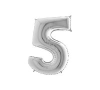 Ballon Aluminium Chiffre 5 Argent 26 66 Cm Grabo Balloons - Argent