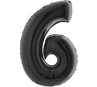 ballon aluminium chiffre 6 102cm noir - grabo 046k-p Noir G