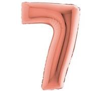 ballon aluminium chiffre 7 102cm or rose - grabo 237rg-p Rose G
