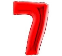 ballon aluminium chiffre 7 102cm rouge - grabo 087r-p Rouge G