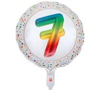 ballon aluminium chiffre 7 âge 45cm multicolore - générique 9288 0-7