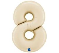 ballon aluminium chiffre 8 102cm beige - générique 400800scr-p