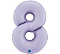ballon aluminium chiffre 8 102cm lilas - générique 400800sl-p