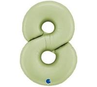ballon aluminium chiffre 8 102cm vert olive - générique 400800sogr-p