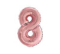 BALLON ALUMINIUM CHIFFRE 8 36CM ROSE GOLD