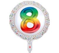 ballon aluminium chiffre 8 âge 45cm multicolore - générique 9288 0-8 Multicolore