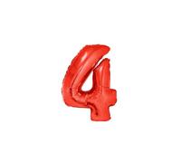 Ballon aluminium chiffre rouge 1 m - Chiffre 4