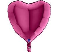 ballon aluminium cur fuchsia 46cm - grabo 18001f-p Rose G