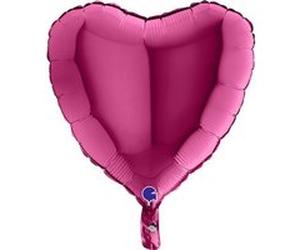 ballon aluminium cur fuchsia 46cm - grabo 18001f-p Rose G