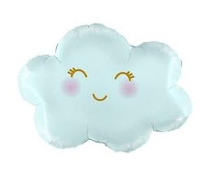 ballon aluminium figurine nuage 62x45cm bleu pâle - grabo g72119-p Bleu G