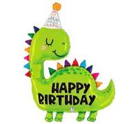ballon aluminium forme dino anniversaire 71x92cm - générique 25199-p