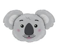 ballon aluminium forme tête de koala 94cm - grabo g72009-p Gris G