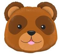 ballon aluminium forme tête d'ours 74cm - grabo g72003-p Marron G