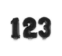 Ballon aluminium géant chiffre 4 - GENERIQUE - 1 m - Noir - Gonflable à l'hélium - Décoration anniversaire
