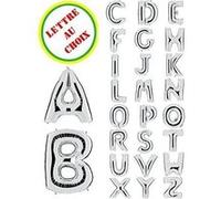 Ballon aluminium - GRABO - Lettre N - Argent 102 cm Argent