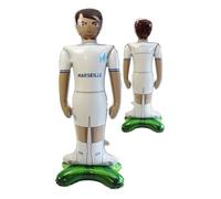 BALLON ALUMINIUM JOUEURS OM FOOTBALL 126X65CM Blanc