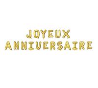 Ballon - Aluminium - Joyeux Anniversaire - Doré - 30cm - Gonflable à l'air ou hélium