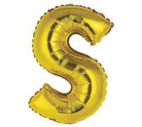 ballon aluminium lettre s 36cm or - surprisez vous balmorls Jaune G