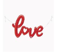 BALLON ALUMINIUM LETTRES LOVE 80X57CM ROUGE