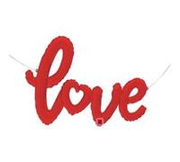 ballon aluminium lettres love 80x57cm rouge - grabo 35741-p Rouge G