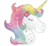 ballon aluminium licorne enchantée 83x73cm multicolore - amscan 4289375 Multicolore G