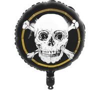 ballon aluminium pirate chic 45cm noir - boland 74106 Or / Noir G
