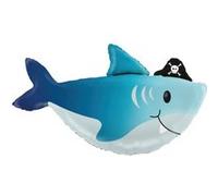 ballon aluminium requin pirate 74x42cm bleu - générique g72133-p Bleu G