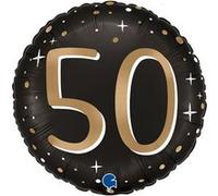 ballon aluminium rond 50 ans célébration 46cm - générique g78225-p