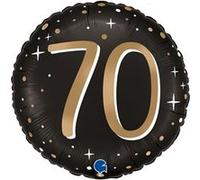 ballon aluminium rond 70 ans célébration 46cm - générique g78232-p