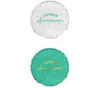 ballon aluminium rond anniversaire 50cm vert - générique balh24vr Vert G