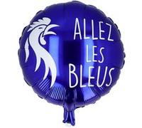 ballon aluminium rond bleu coq france 45cm - boland 62203 Bleu G