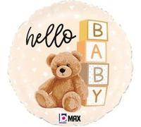 Folienballon de 45cm Hello Baby Teddy Bear