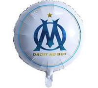 ballon aluminium rond om football 45cm blanc - générique 3063192 Blanc